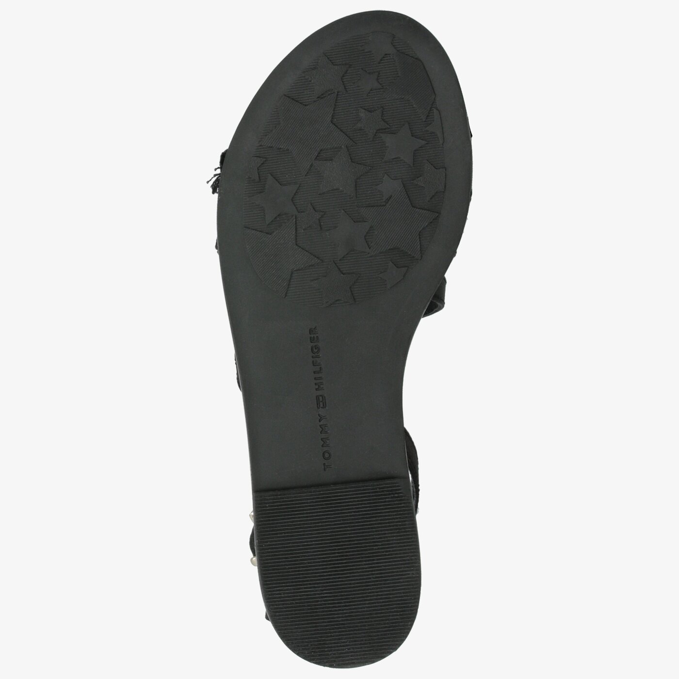 Damskie sandały TOMMY HILFIGER FEMININE SATIN FLAT SANDAL fw0fw04162990 kolor czarny