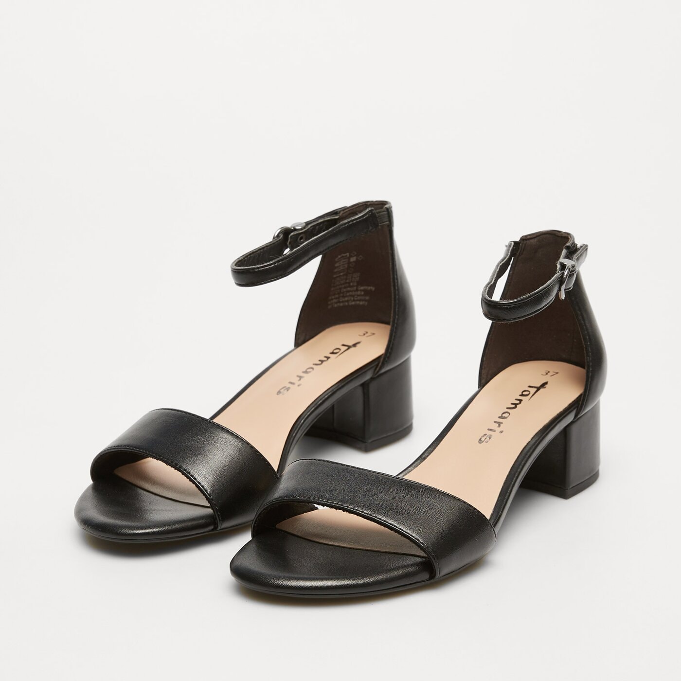 Damskie szpilki / czółenka TAMARIS FARBE BLACK MATT SANDALS 12829542020 kolor czarny