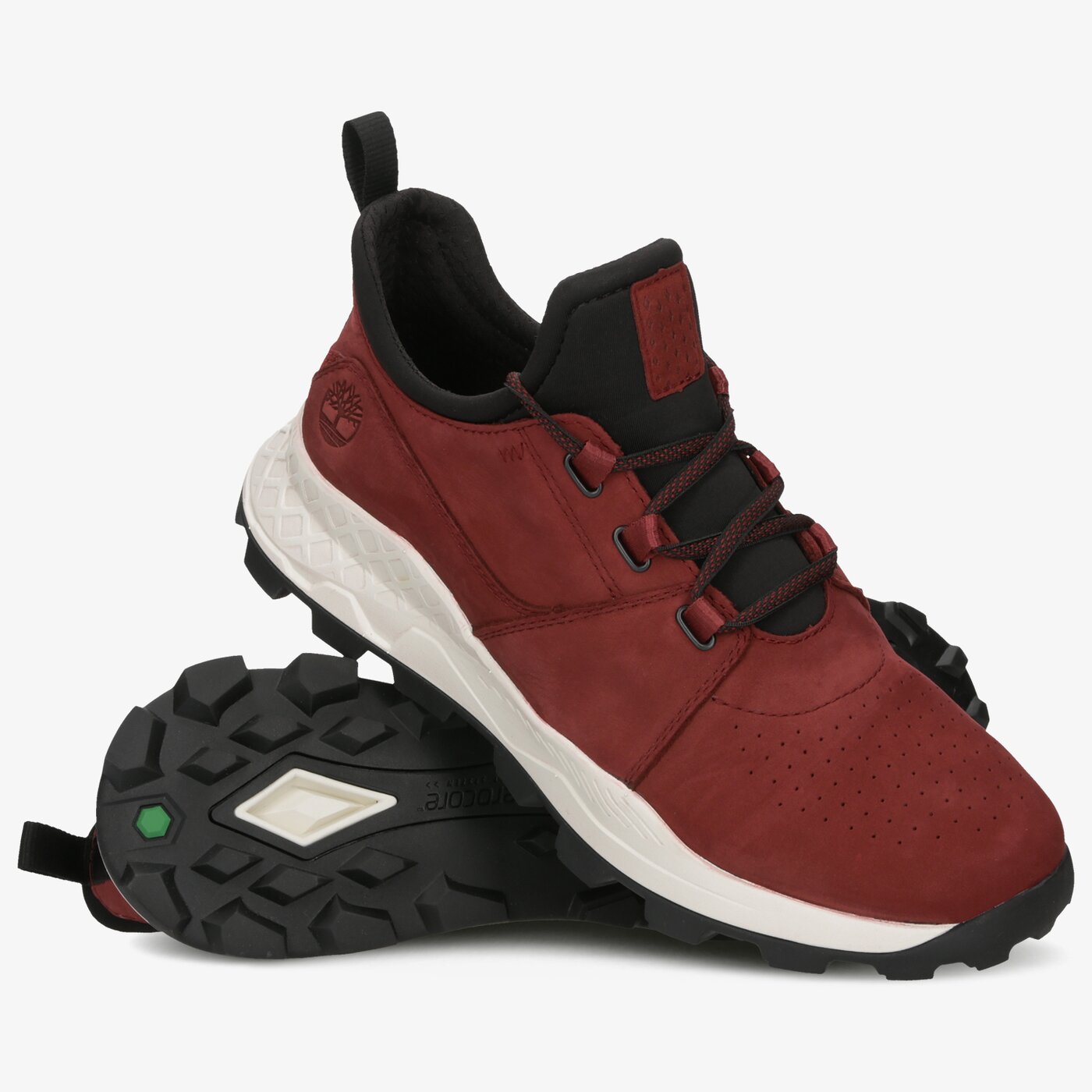 Męskie sneakersy (buty) TIMBERLAND BROOKLYN LACE OXFORD tb0a223pv151 kolor bordowy