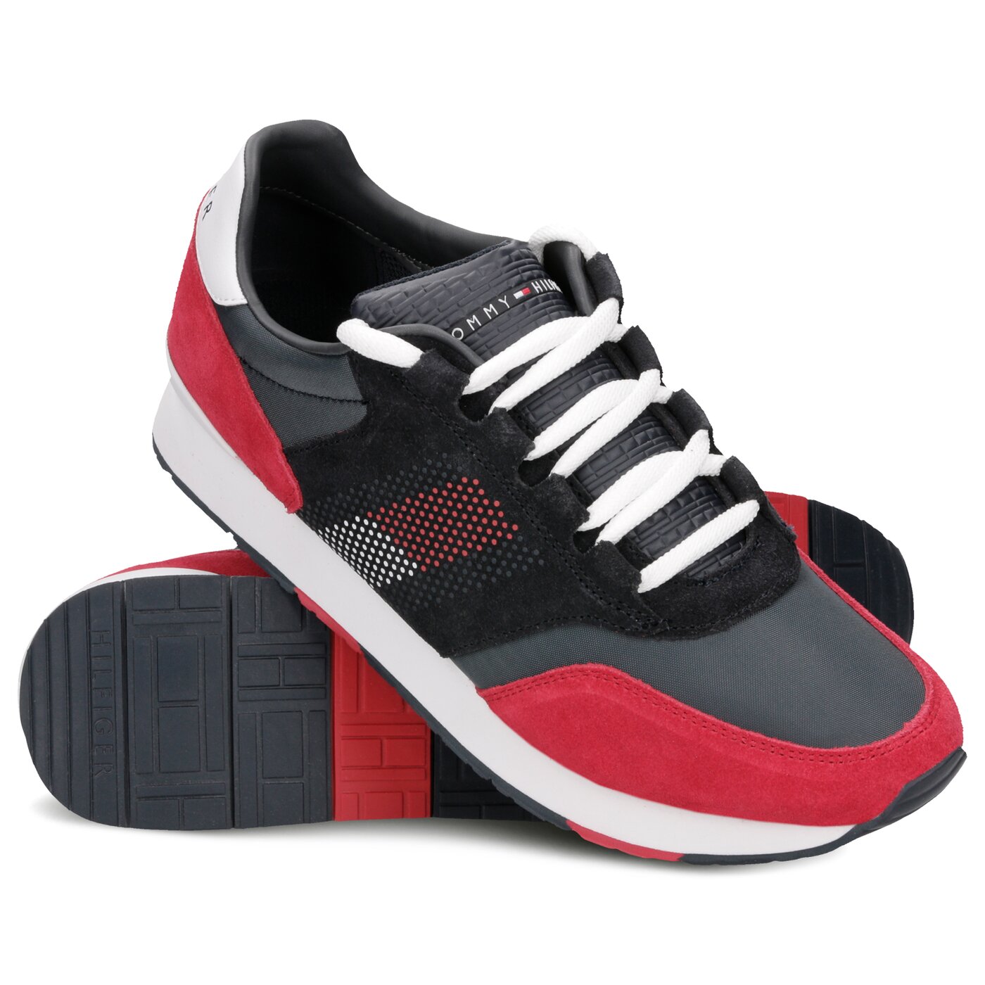 Męskie sneakersy (buty) TOMMY HILFIGER LEEDS 4C fm0fm02056020 kolor szary