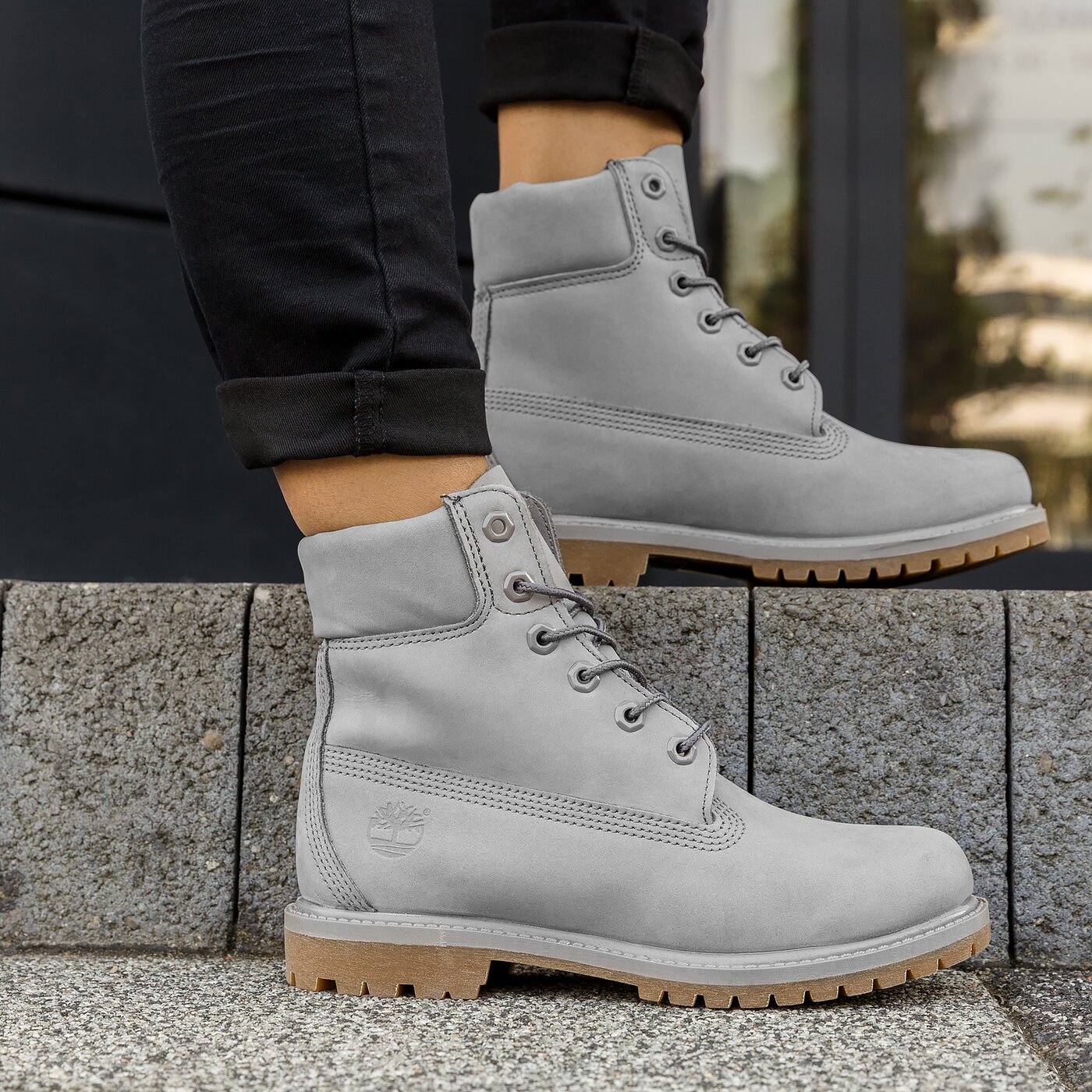 buty timberland szare