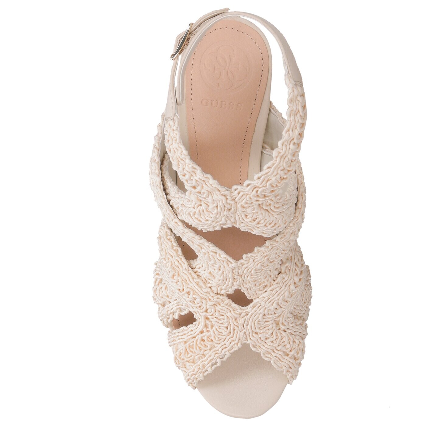 Damskie sandały GUESS MILANA SANDAL FABRIC flmln2fab03milk kolor beżowy