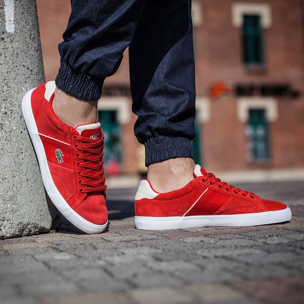 Męskie sneakersy (buty) LACOSTE FAIRLEAD 116 2 731spm0015047 kolor czerwony