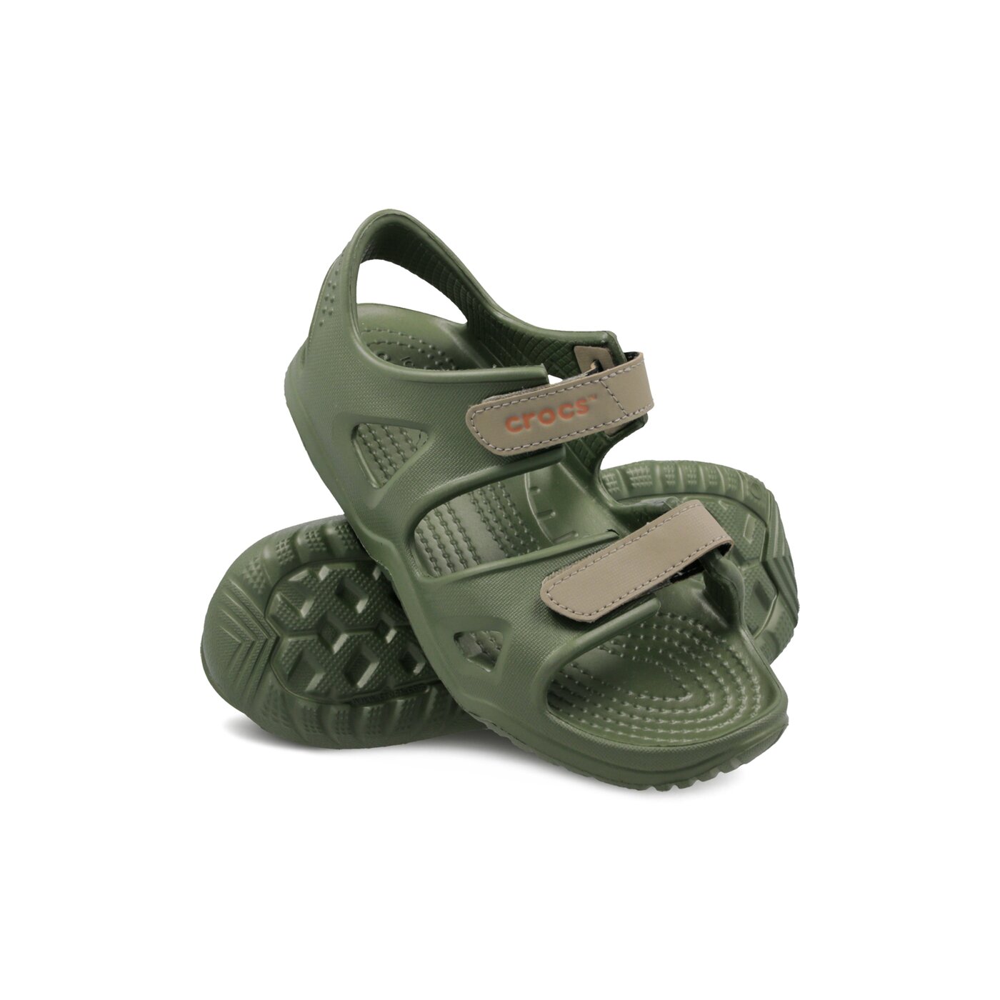 Dziecięce sandały / klapki CROCS SWIFTWATER RIVER SANDAL K 204988309i kolor khaki