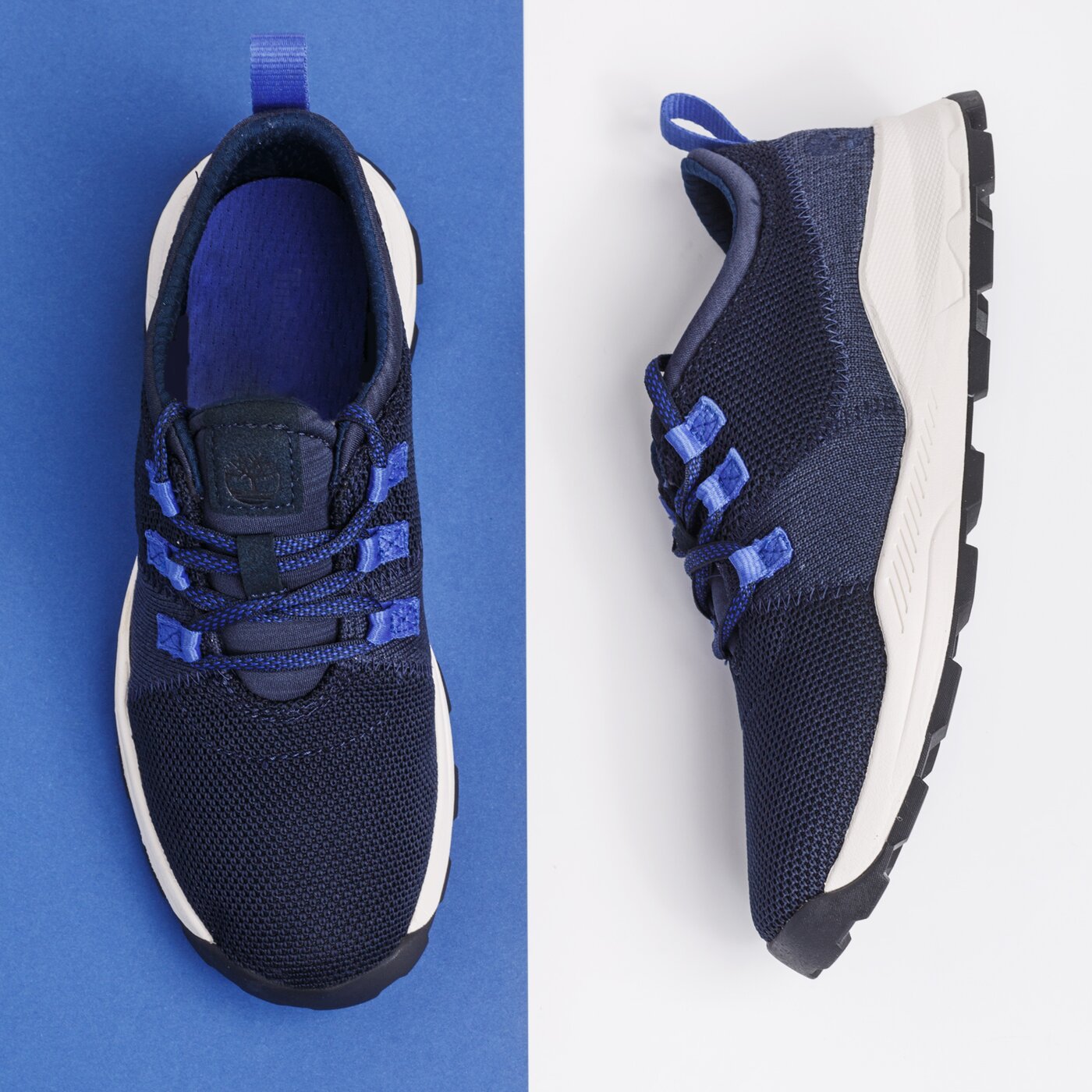 Dziecięce sneakersy (buty) TIMBERLAND BROOKLYN FLEXI KNIT OX tb0a2cq60191 kolor granatowy