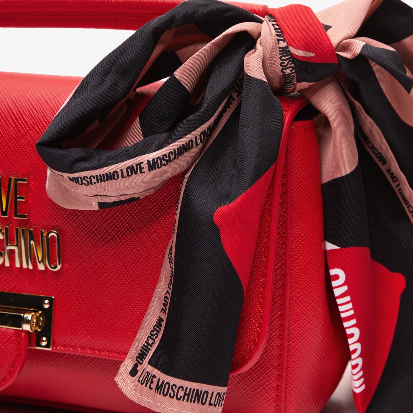 Damska torebka LOVE MOSCHINO TOREBKA THE ICE CREEM SCARF jc4239pp0akg0500 kolor czerwony