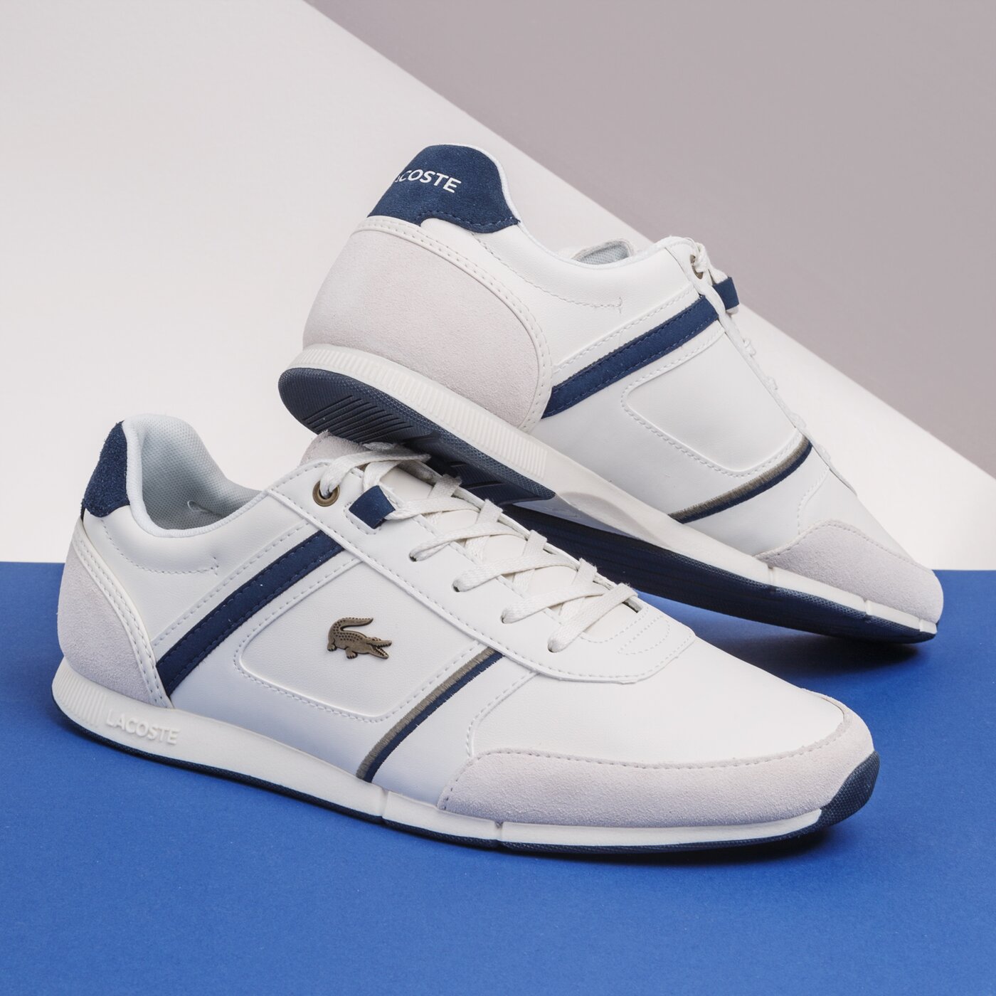 Męskie sneakersy (buty) LACOSTE MENERVA 120 1 739cma0007wn1 kolor biały