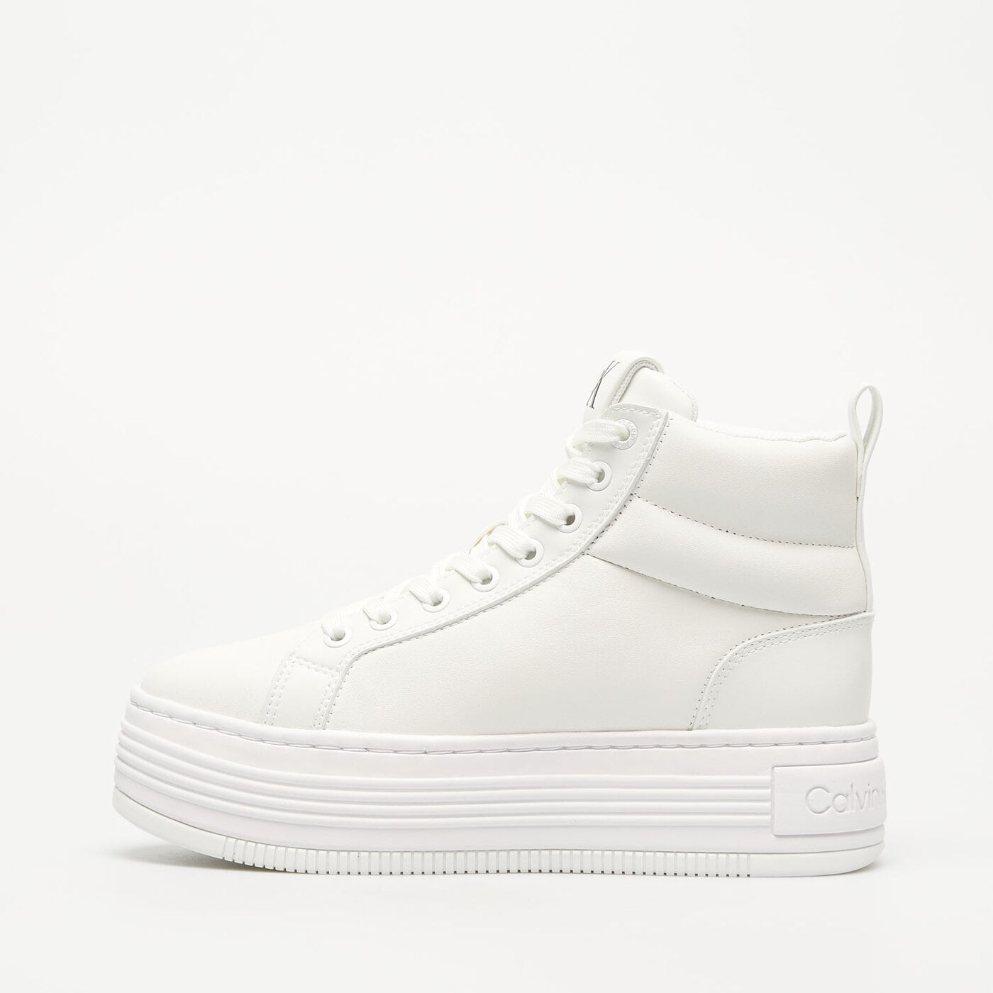 Damskie sneakersy (buty) CALVIN KLEIN BOLD PLATF MID OH yw0yw015830k4 kolor biały