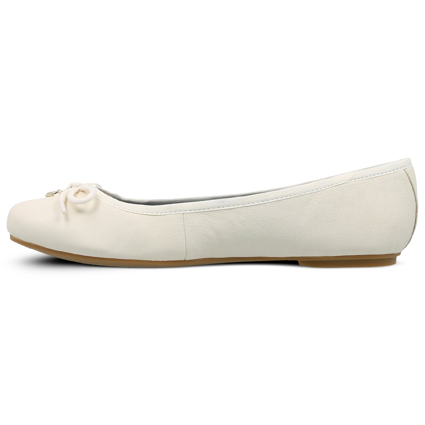 Damskie baleriny (buty) TOMMY HILFIGER BASIC LEATHER BALLERINA CHARM fw0fw02814121 kolor biały