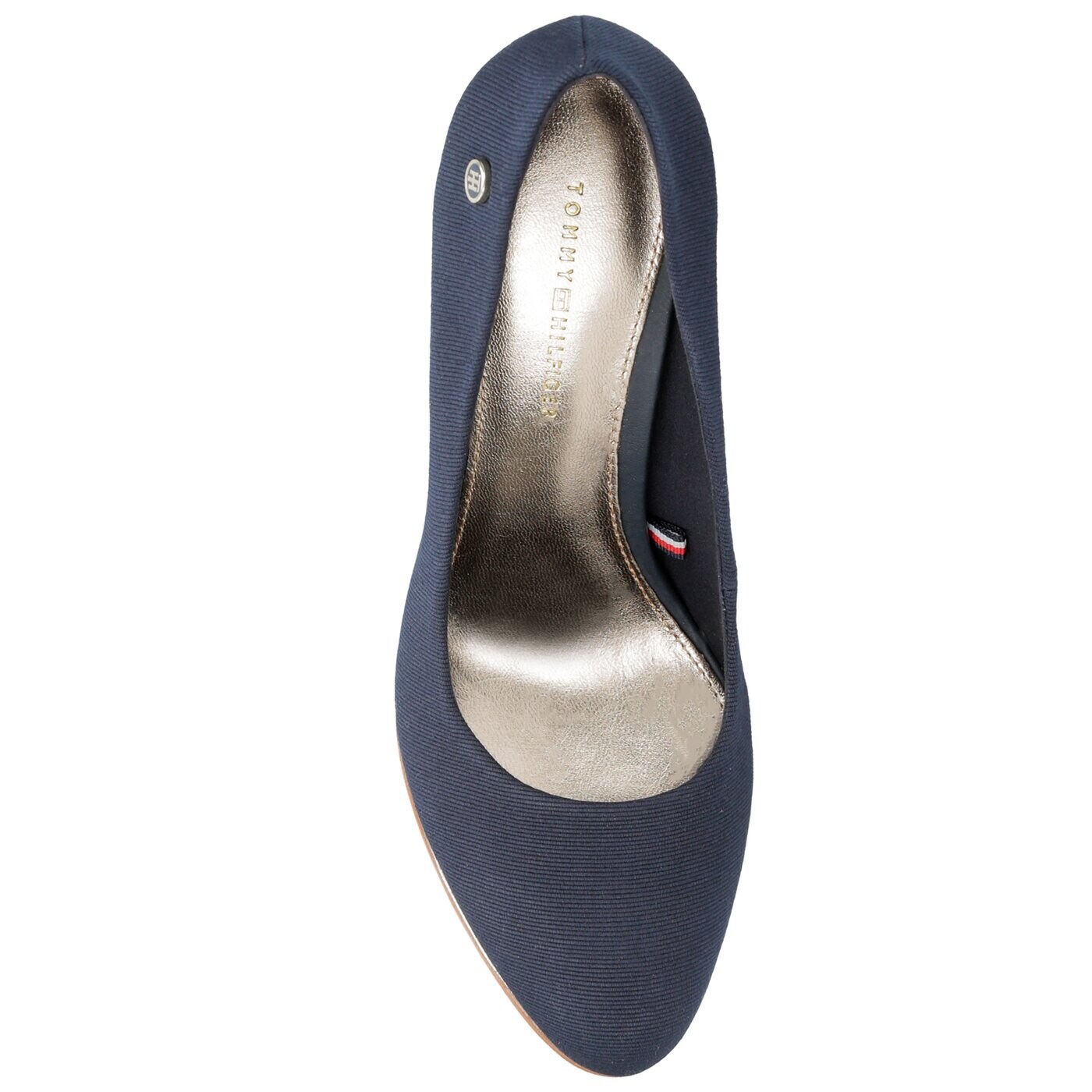 Damskie szpilki / czółenka TOMMY HILFIGER BASIC TEXTILE PUMP SPRING fw0fw02927403 kolor granatowy