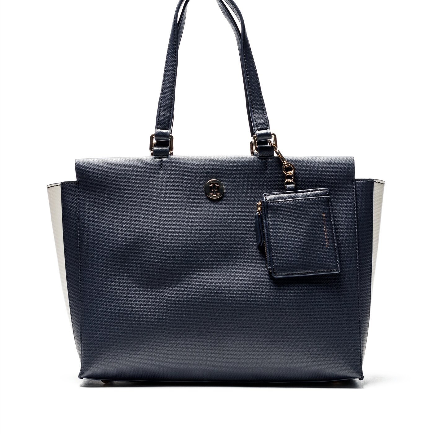 Damska torebka TOMMY HILFIGER TOREBKA EFFORTLESS SAFFIANO EW TOTE aw0aw06375901 kolor granatowy