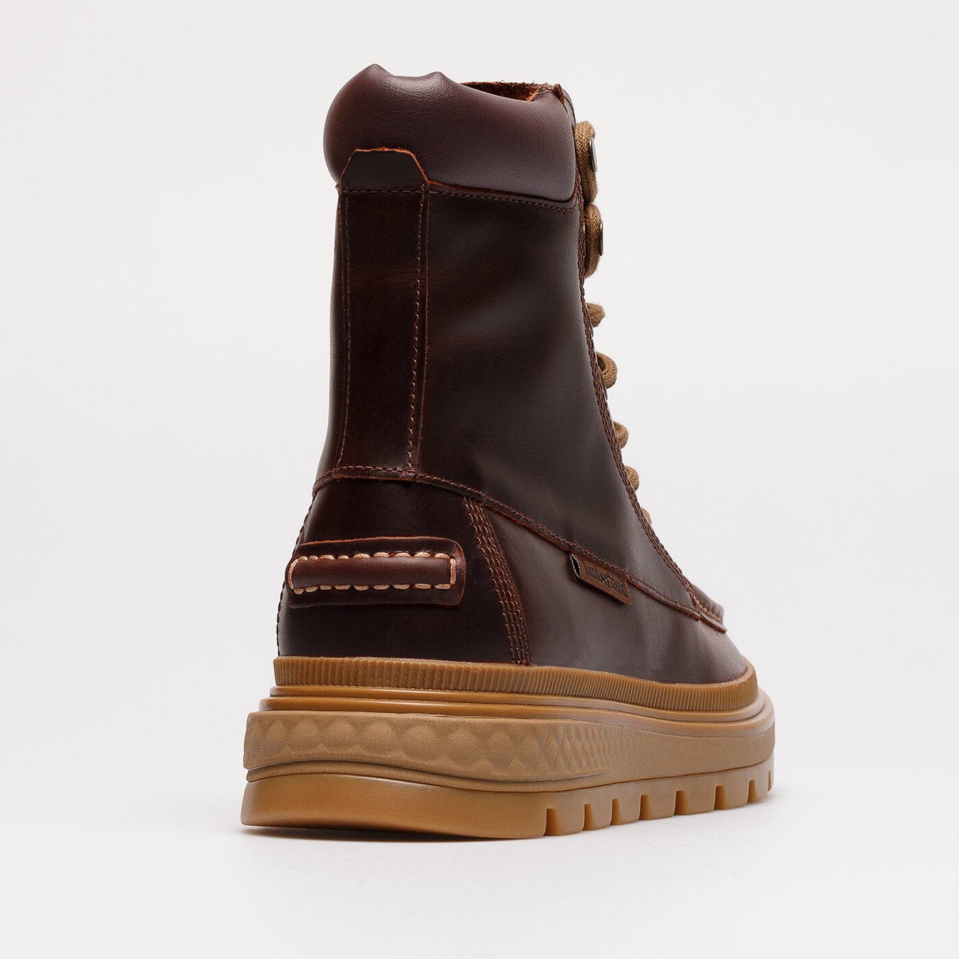 Damskie botki / sztyblety TIMBERLAND RAY CITY MOC TOE LACE UP tb0a5m3yd571 kolor bordowy