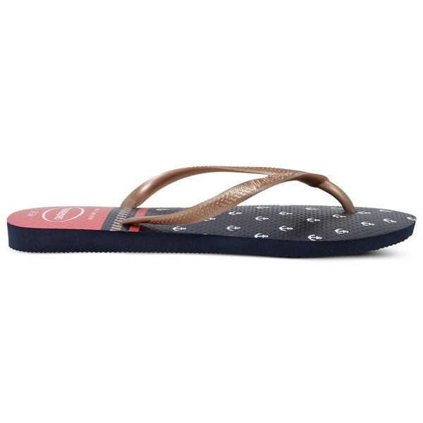 Damskie klapki HAVAIANAS SLIM NAUTICAL 41371250463 kolor granatowy