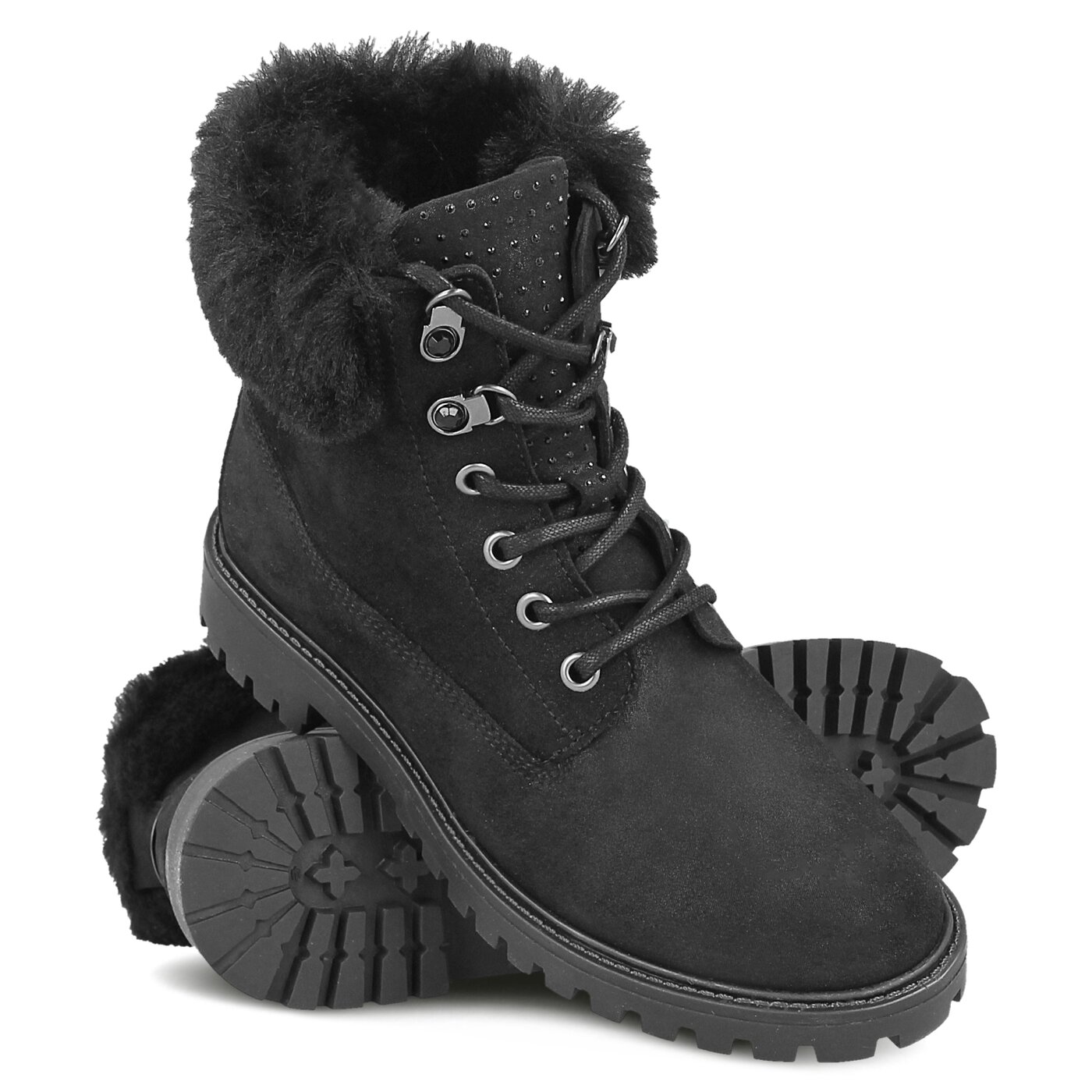Damskie trapery GUESS TAMARA fltmr4sue10black kolor czarny