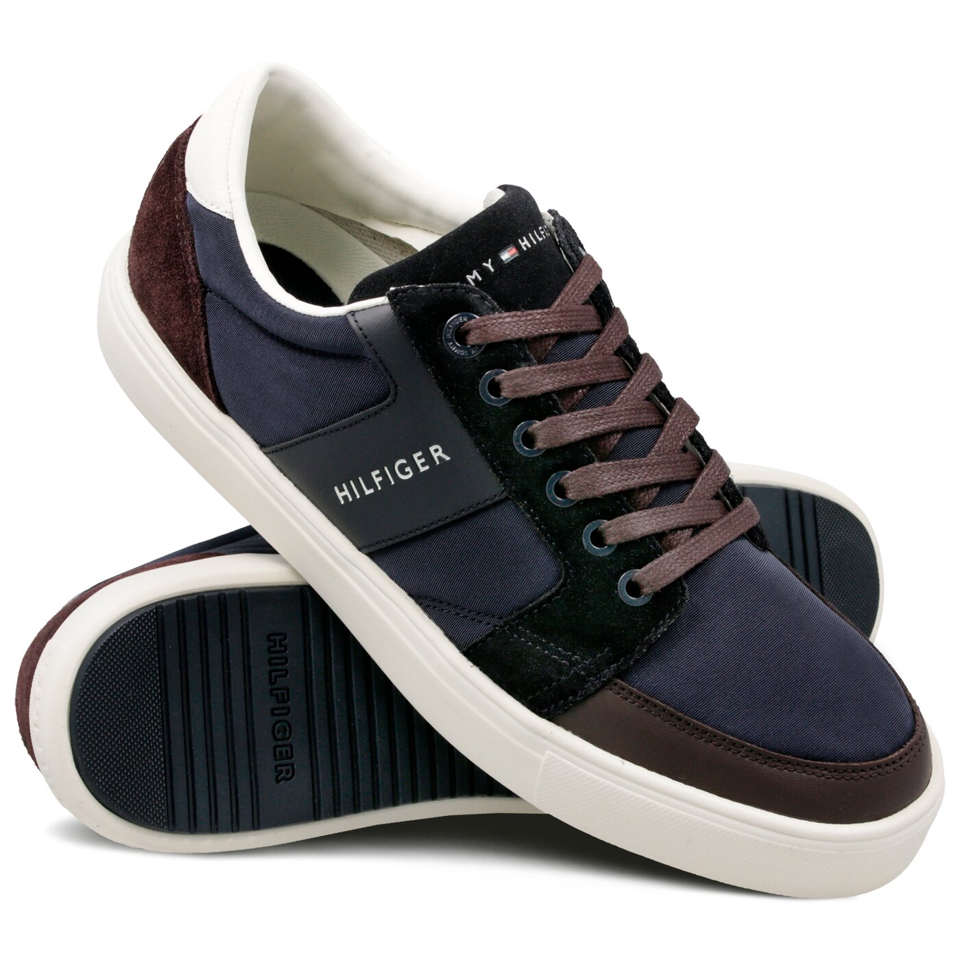 Męskie trampki TOMMY HILFIGER LIGHTWEIGHT COLOR BLOCK LOW CUT fm0fm01635901 kolor granatowy