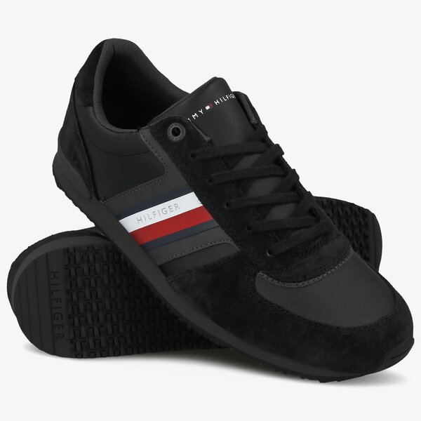 Męskie sneakersy (buty) TOMMY HILFIGER MAXWELL 26C ICONIC MIX RUNNER fm0fm03000bds kolor czarny
