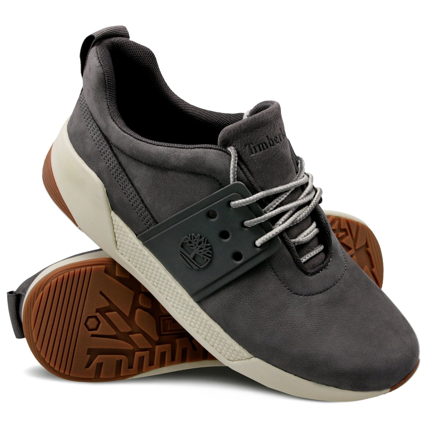 Damskie sneakersy (buty) TIMBERLAND KIRI UP LEATHER OXFORD a1ukj kolor szary