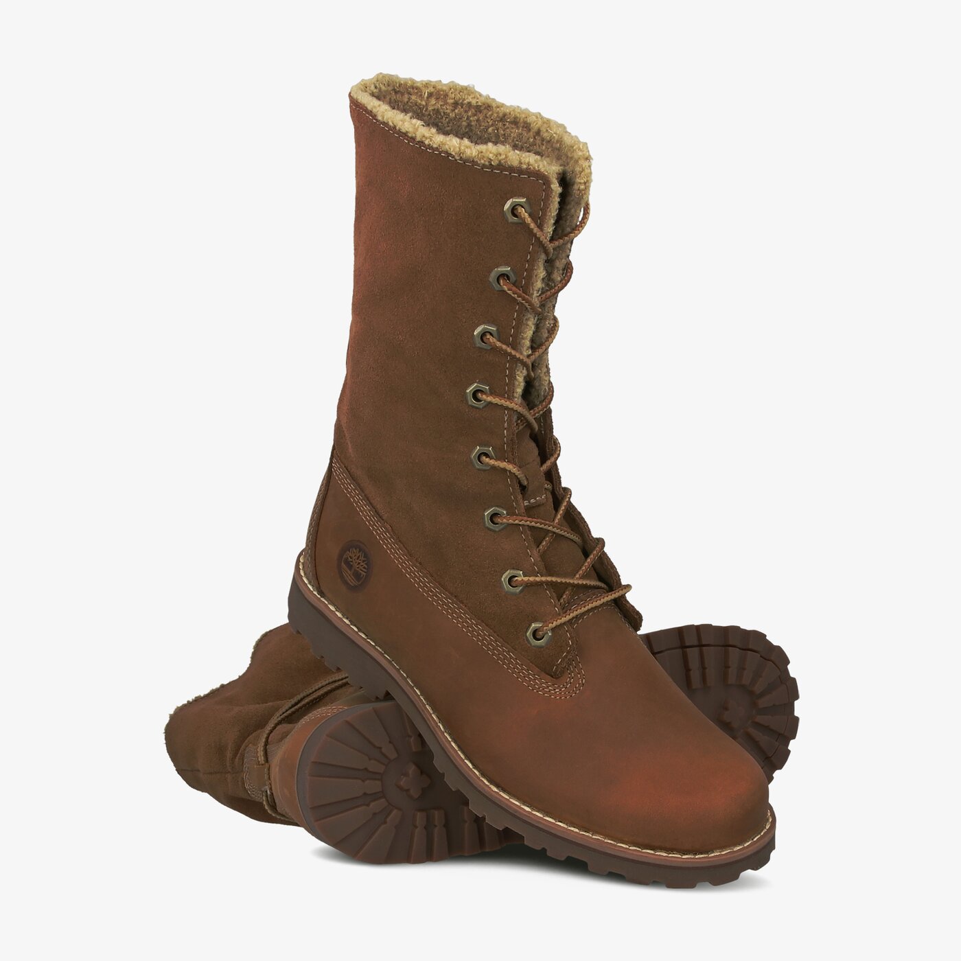 Dziecięce trapery TIMBERLAND SHEARLING 6 INCH BOOT 50919 kolor brązowy