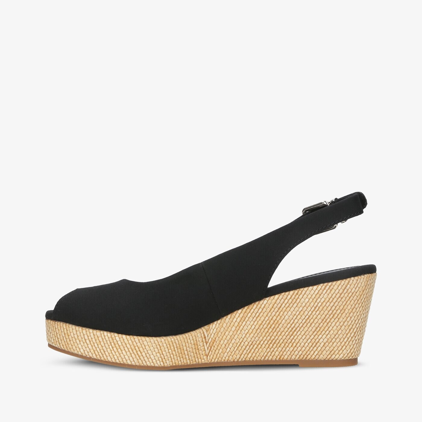 Damskie szpilki / czółenka TOMMY HILFIGER ICONIC ELBA SLING BACK WEDGE fw0fw04788bds kolor czarny