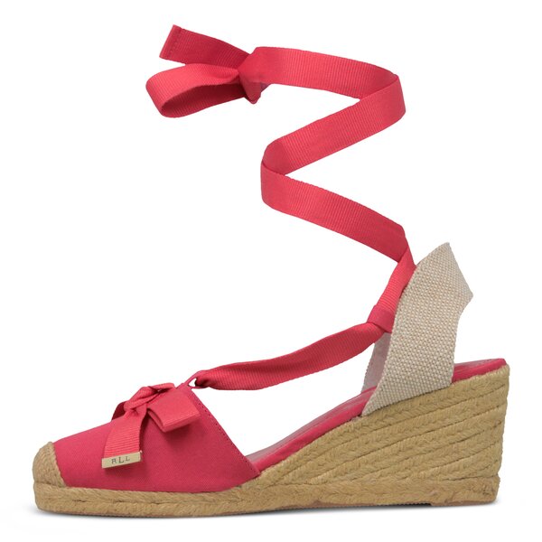 Damskie sandały LAUREN RALPH LAUREN HOLLIE ESPADRILLES CASUAL 802729795005 kolor czerwony