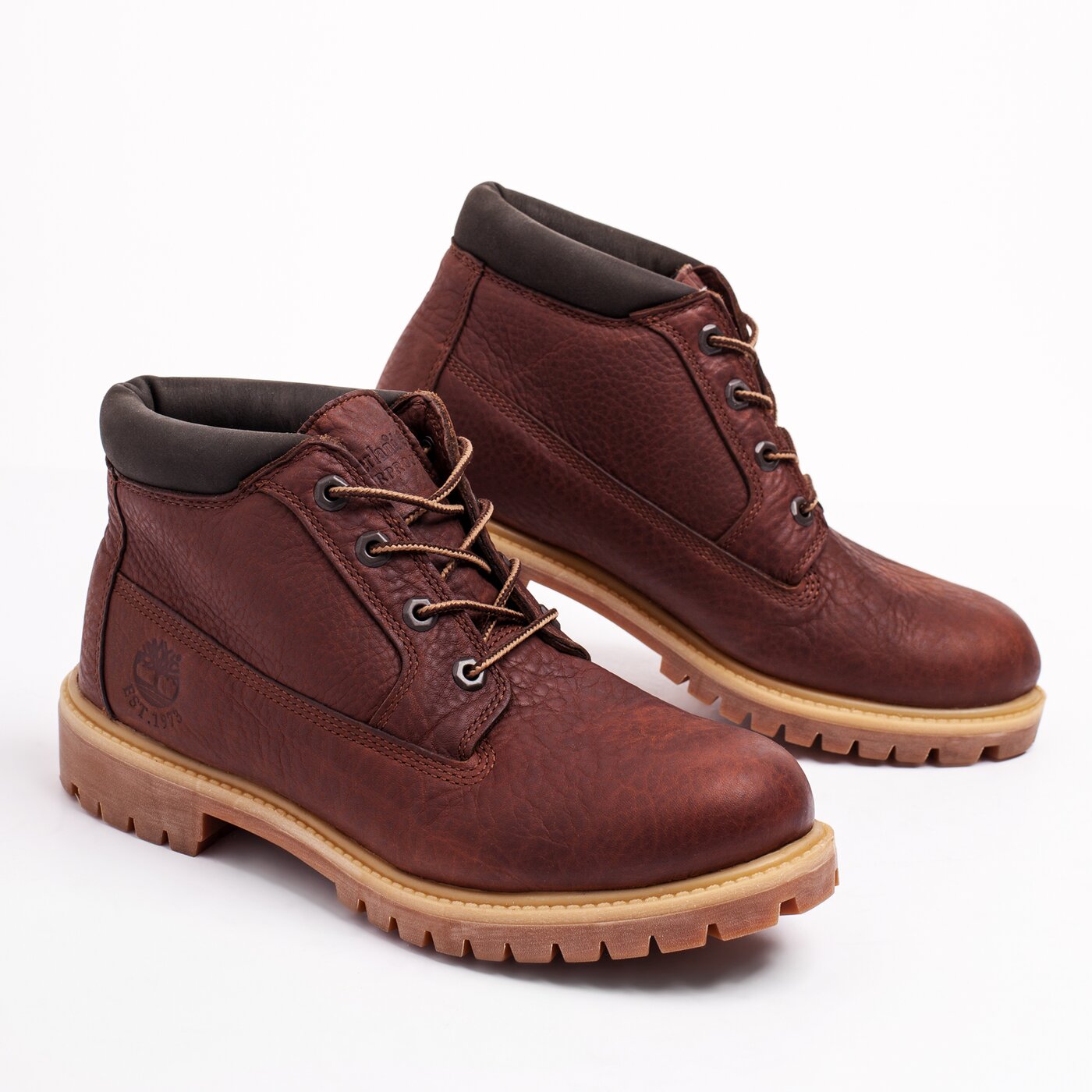 Męskie trapery TIMBERLAND PREMIUM WP CHUKKA ca1uim kolor brązowy