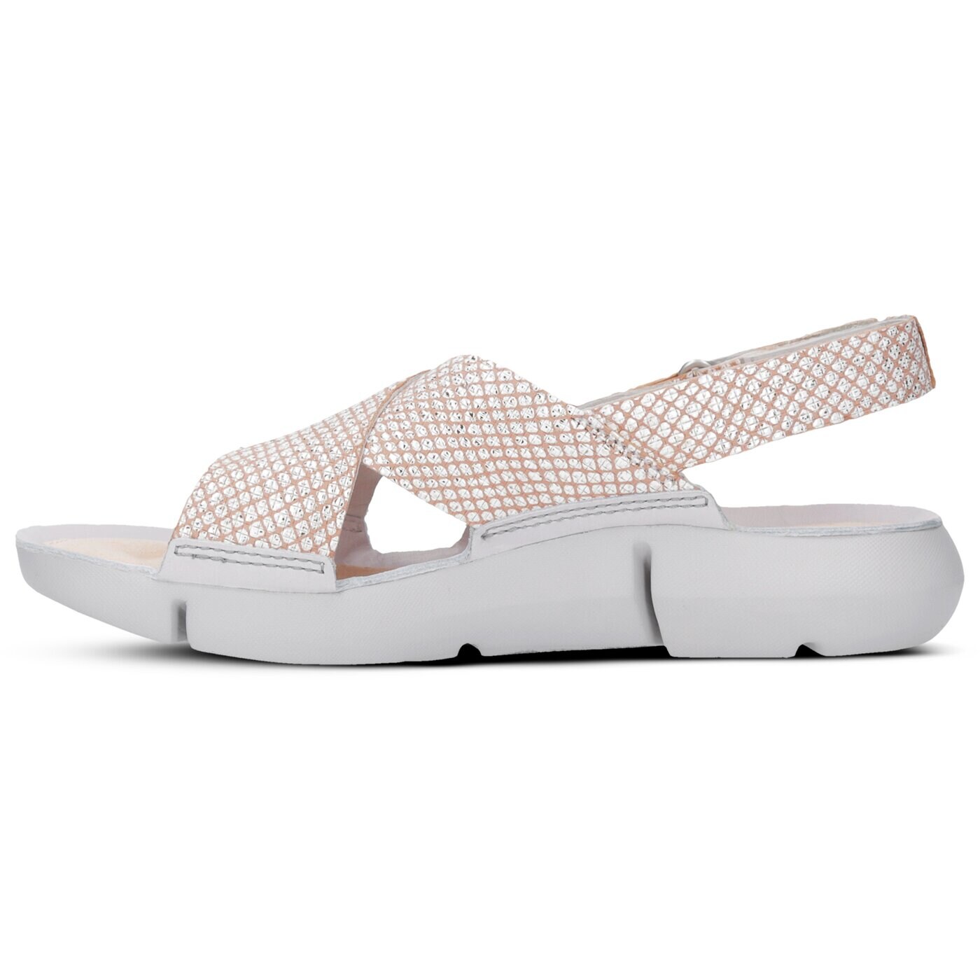 Damskie sandały CLARKS TRI CHLOE 26131294 kolor srebrny