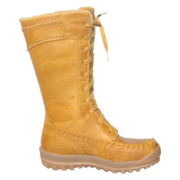 Damskie buty outdoor (trekkingowe) TIMBERLAND EK MOUNT HOLLY ALL LTHR TALL LACE BOOT 18645 kolor żółty
