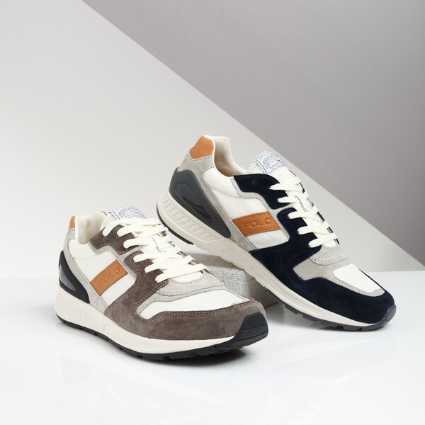 Męskie trampki POLO RL TRAIN100 CLS SNEAKERS ATHLETIC SHOE NEWPORT NAVY NYL 809710298001 kolor biały