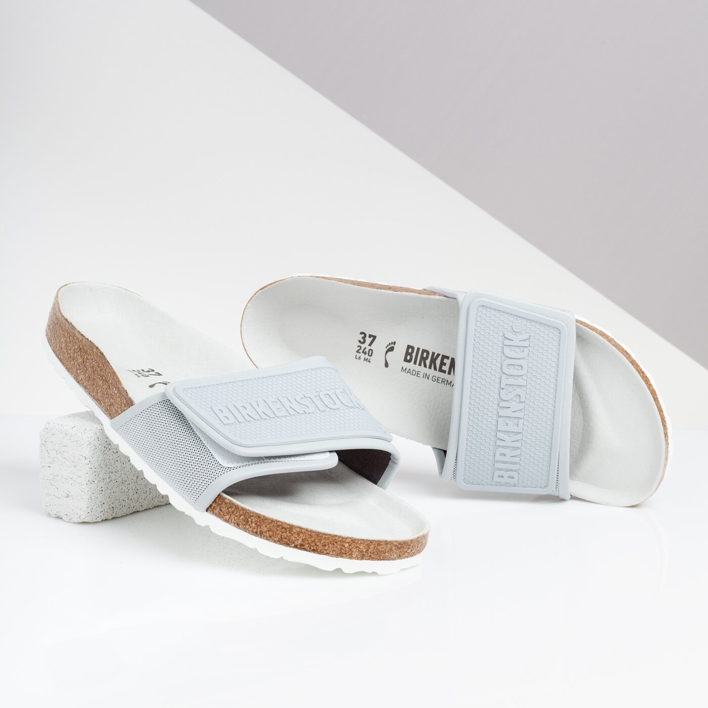 Damskie klapki BIRKENSTOCK TEMA 1013636 kolor szary