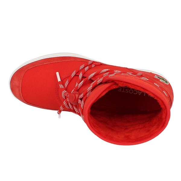 Damskie botki / sztyblety LACOSTE TWINE 726spw102317k kolor czerwony