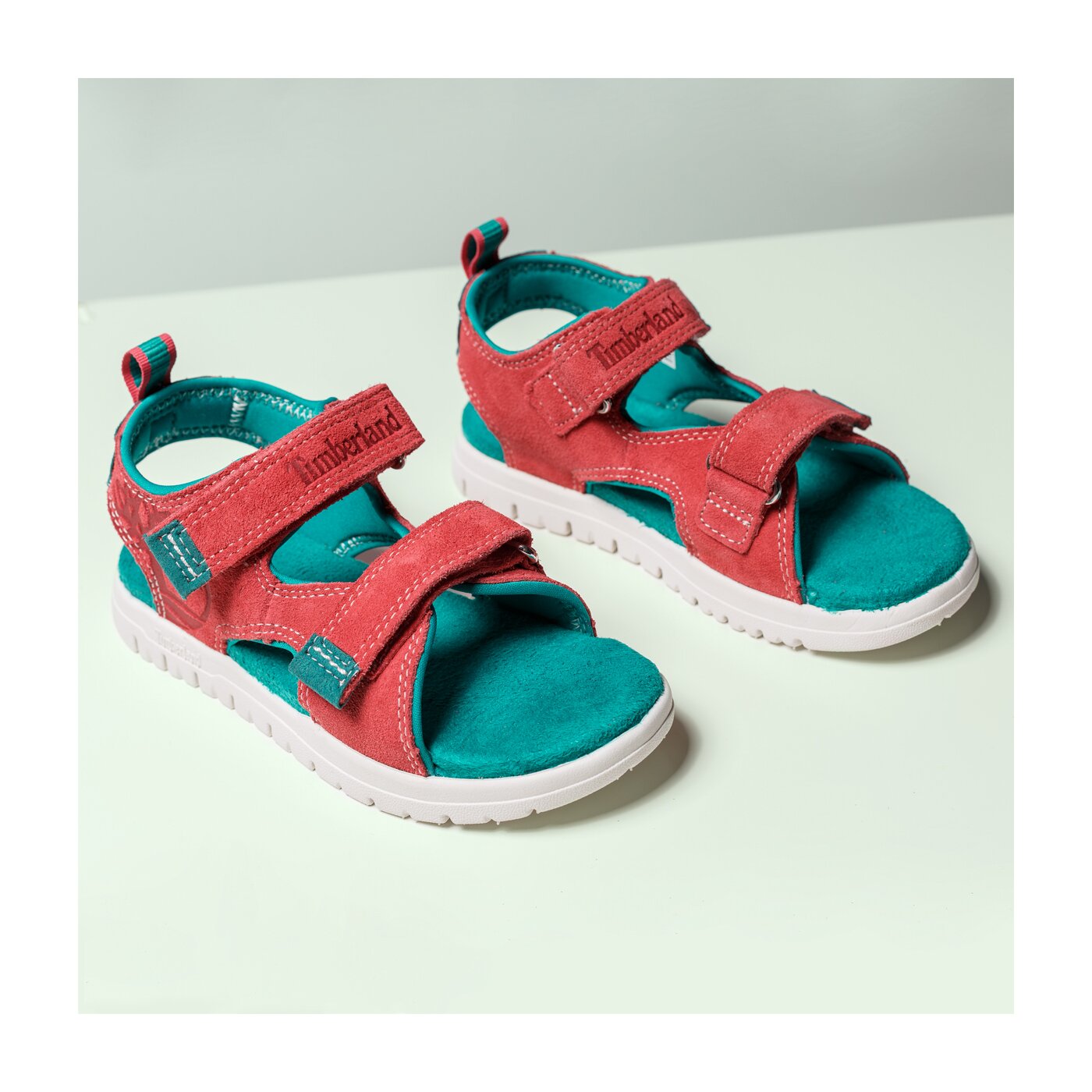 Dziecięce sandały / klapki TIMBERLAND PIERMONT H&L SANDAL a19wb kolor różowy