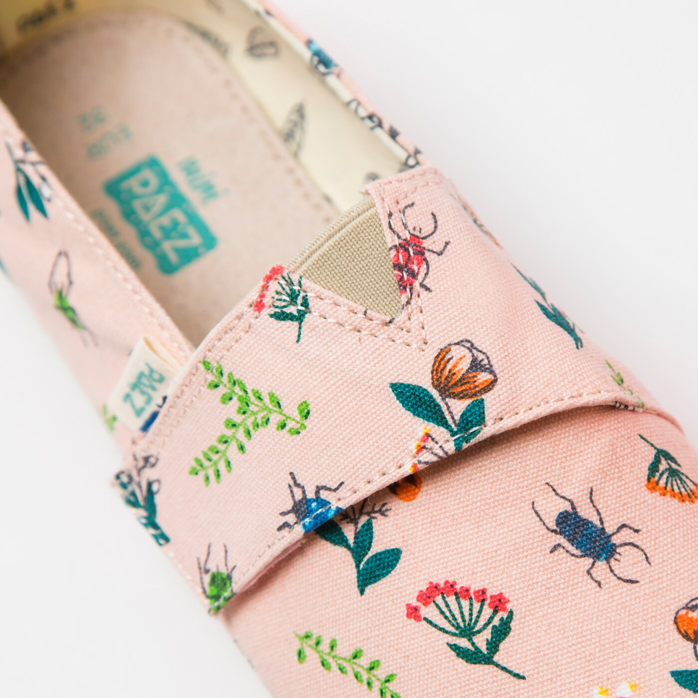 Dziecięce półbuty PAEZ ORIGINAL RAW PRINT FLOWER BUGS 1830201k00-512 kolor różowy