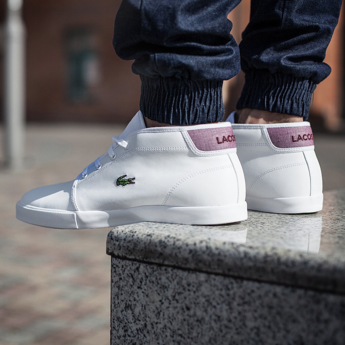 Męskie trampki LACOSTE AMPTHILL 116 2 731spm0082001 kolor biały