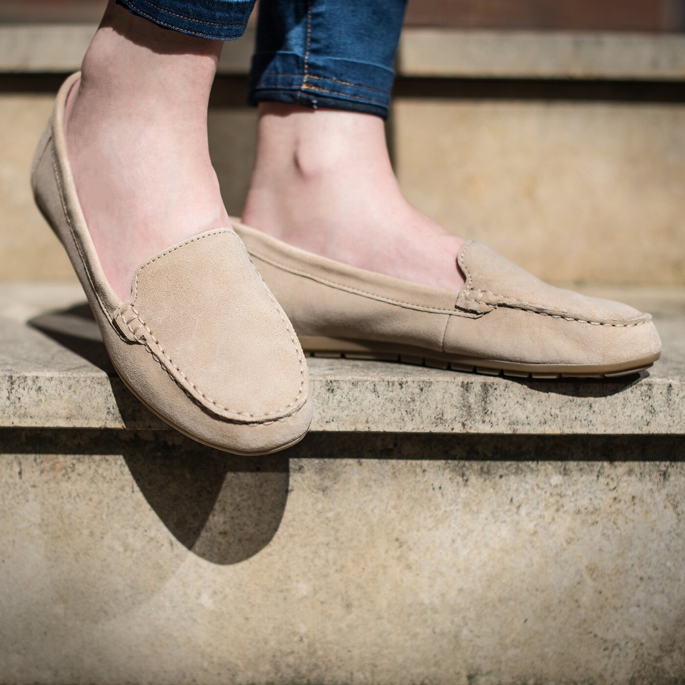 Damskie półbuty ROCKPORT DEMISAII PLAIN MOC v80219 kolor beżowy