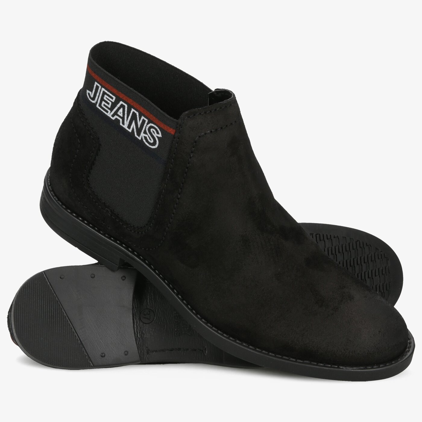 Damskie botki / sztyblety TOMMY HILFIGER CORPORATE ELASTIC CHELSEA BOOT en0en00605990 kolor czarny