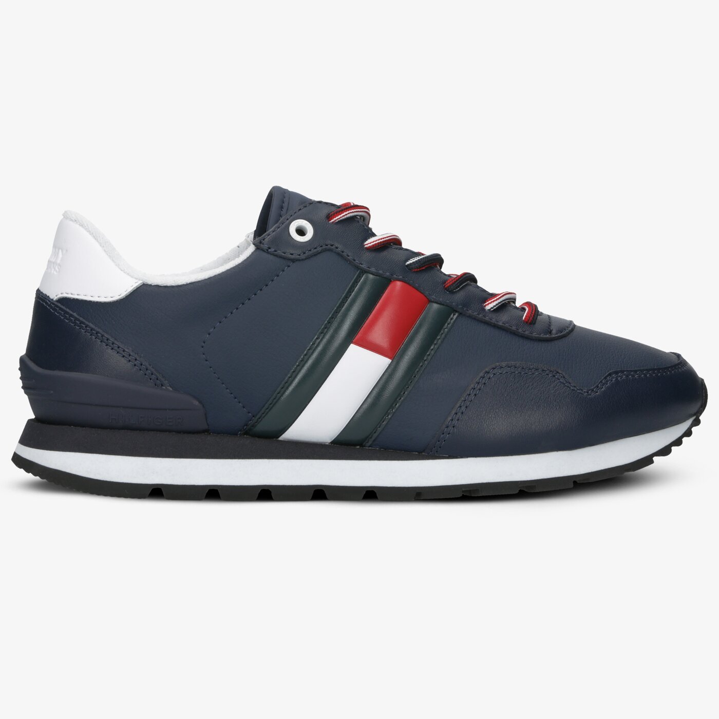 Męskie sneakersy (buty) TOMMY HILFIGER LEATHER LIFESTYLE SNEAKER em0em00349cey kolor granatowy