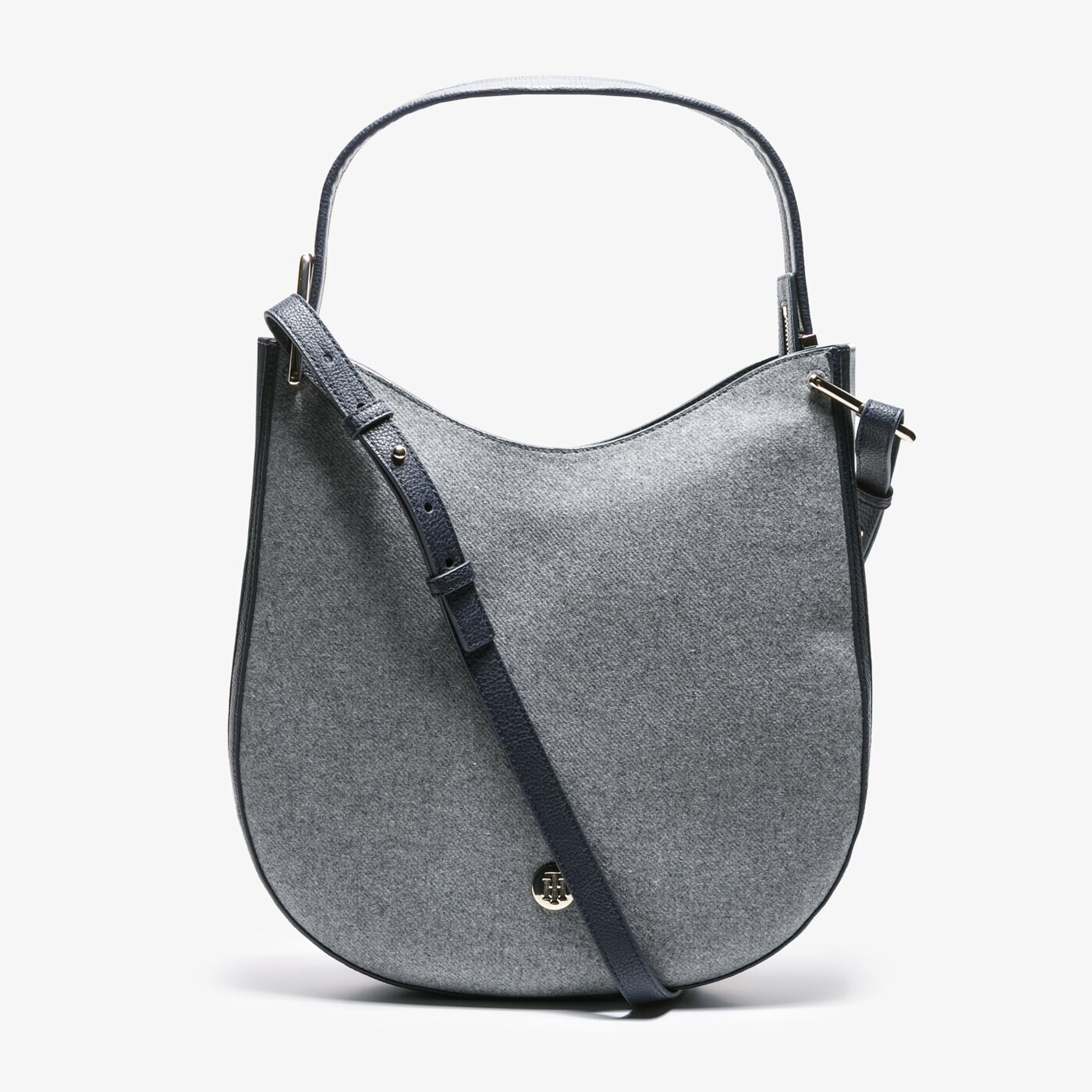 Damska nerka / saszetka TOMMY HILFIGER TOREBKA CORE HOBO MELTON aw0aw074140iv kolor szary