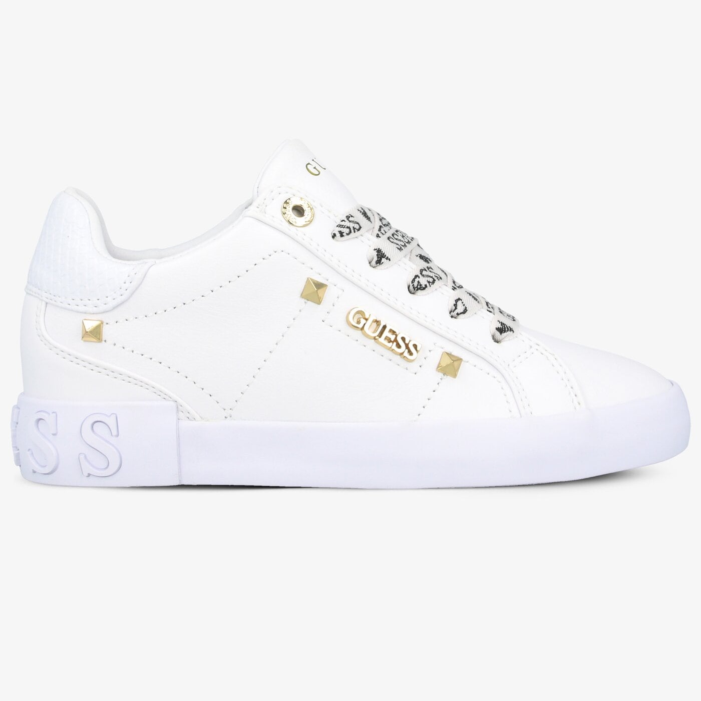 Damskie trampki GUESS PUXLY fl5puxlea12white kolor biały