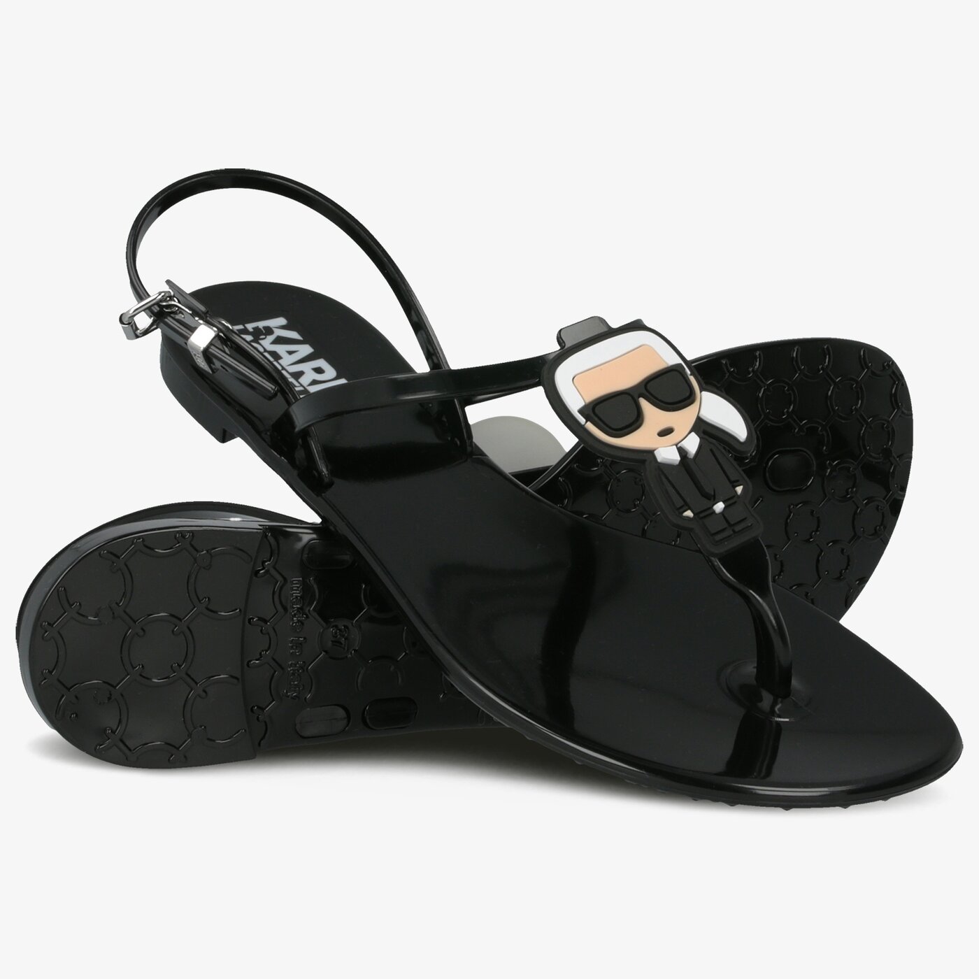 Damskie sandały KARL LAGERFELD JELLY KARL IKONIC SLING kl80002v00 kolor czarny