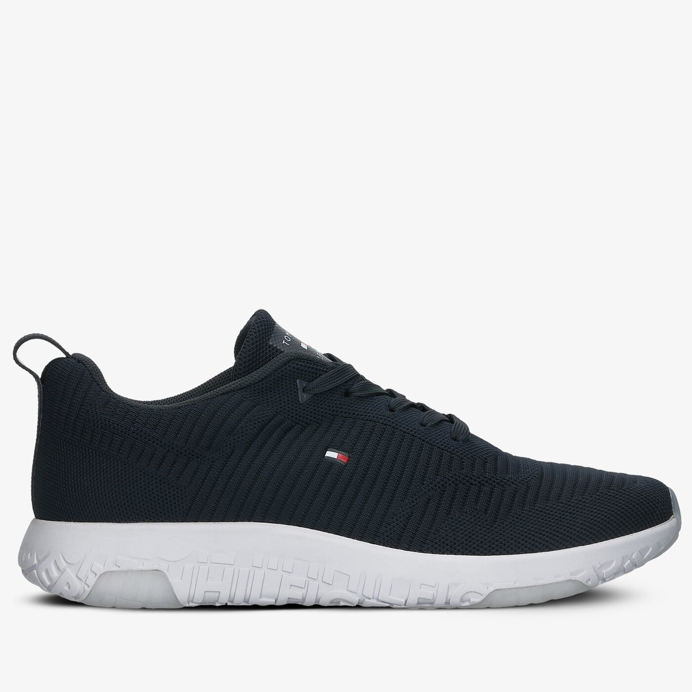Męskie sneakersy (buty) TOMMY HILFIGER CORPORATE KNIT RIB RUNNER fm0fm02838dw5 kolor granatowy