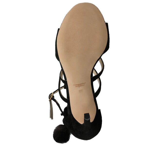 Damskie sandały SYMBIOSIS FELICITY FUR SANDALS CZARNE 1104002 kolor czarny