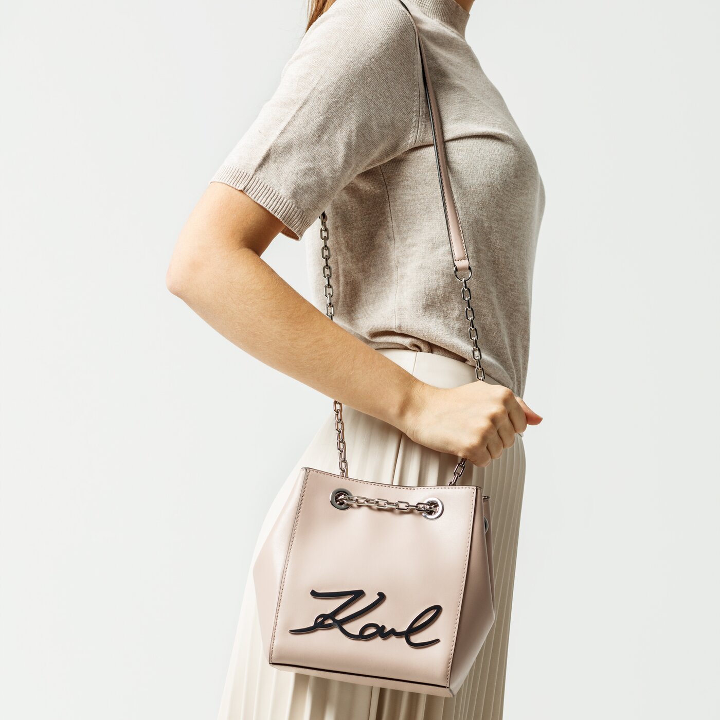 Damska torebka KARL LAGERFELD TOREBKA BUCKET BAG 3028526 kolor różowy