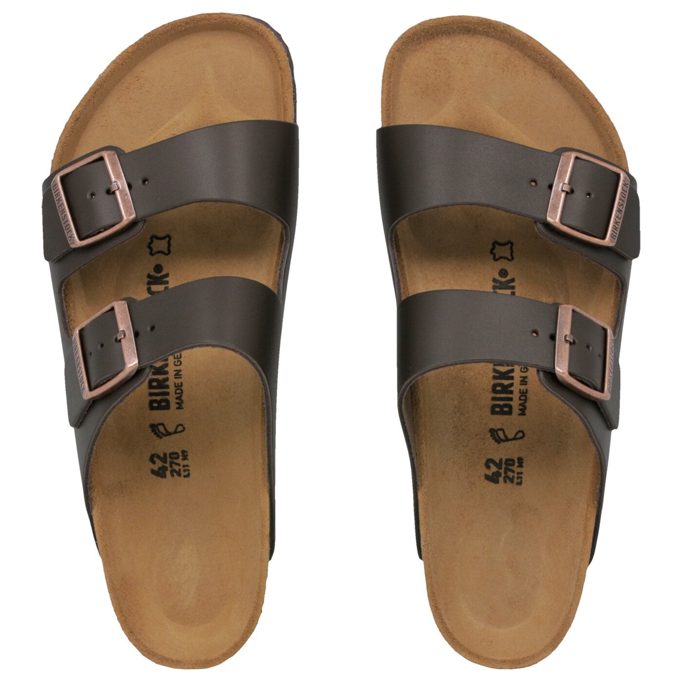 Męskie klapki BIRKENSTOCK ARIZONA  51101 kolor brązowy