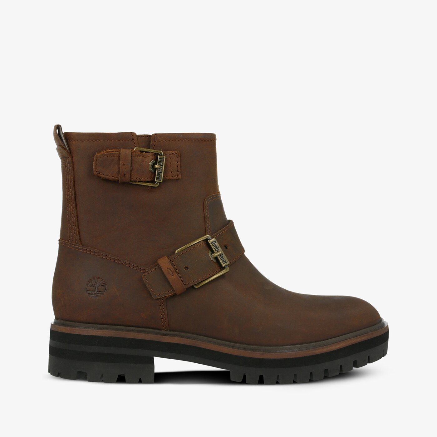 Damskie botki / sztyblety TIMBERLAND LONDON SQUARE BIKER tb0a29552031 kolor brązowy