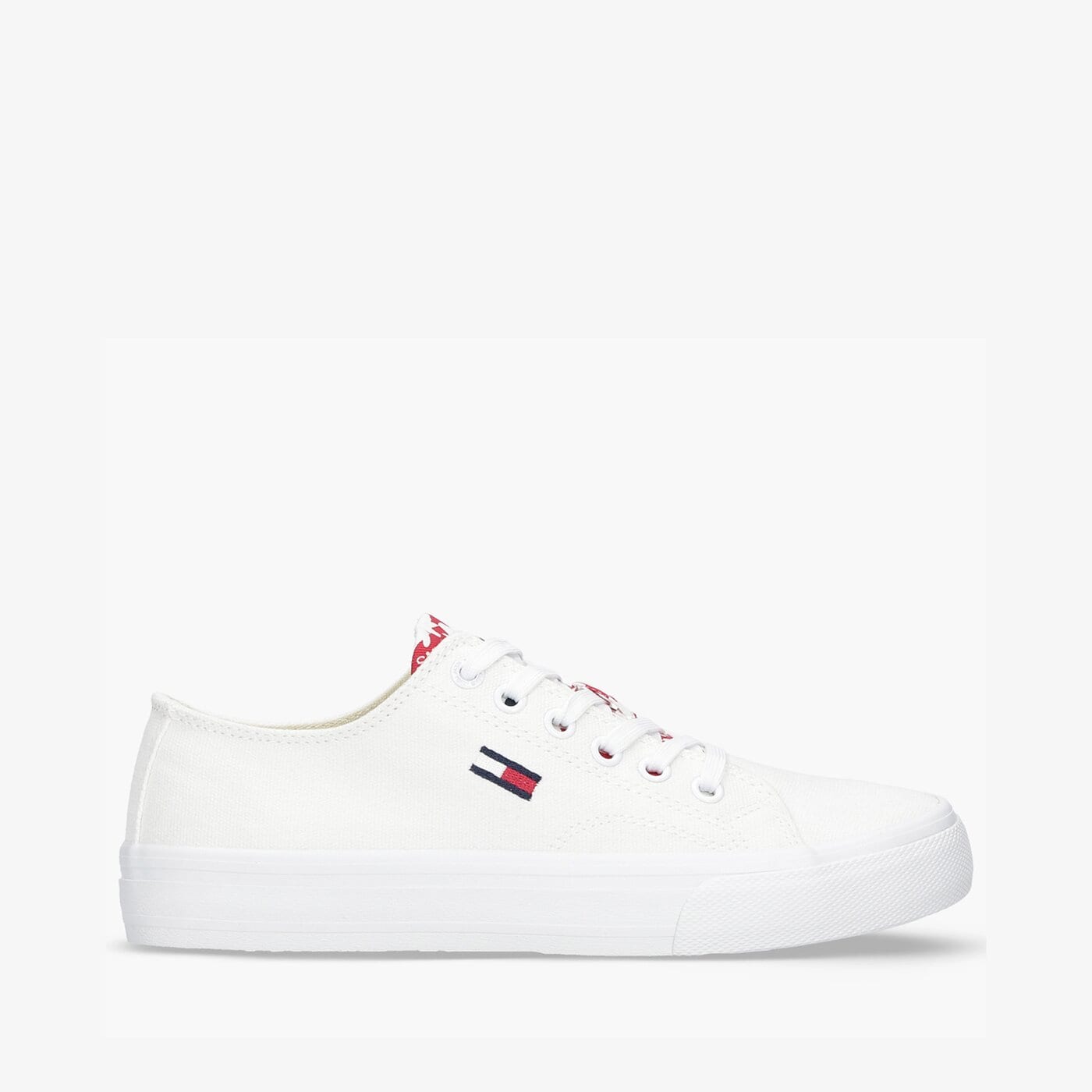 TOMMY HILFIGER TOMMY LOWCUT VULC kolor BIAŁY (EN0EN01417YBR) - Kobieta - Trampki w cenie 199,99 PLN - Symbiosis.com.pl