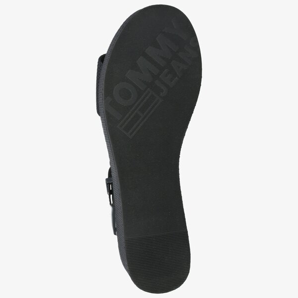 Damskie sandały TOMMY HILFIGER DENIA 2C MATERIAL MIX FLATFORM SANDAL en0en00561403 kolor granatowy