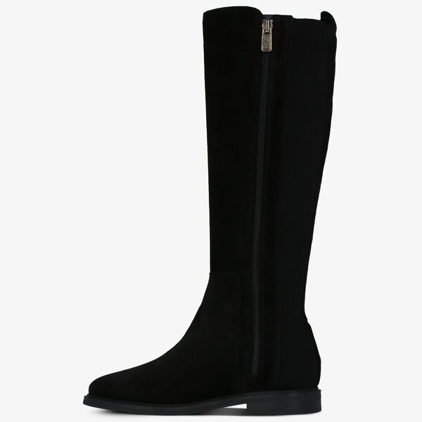 Damskie kozaki TOMMY HILFIGER DAJANA 2C ESSENTIAL FLAT LONG BOOT fw0fw05194bds kolor czarny
