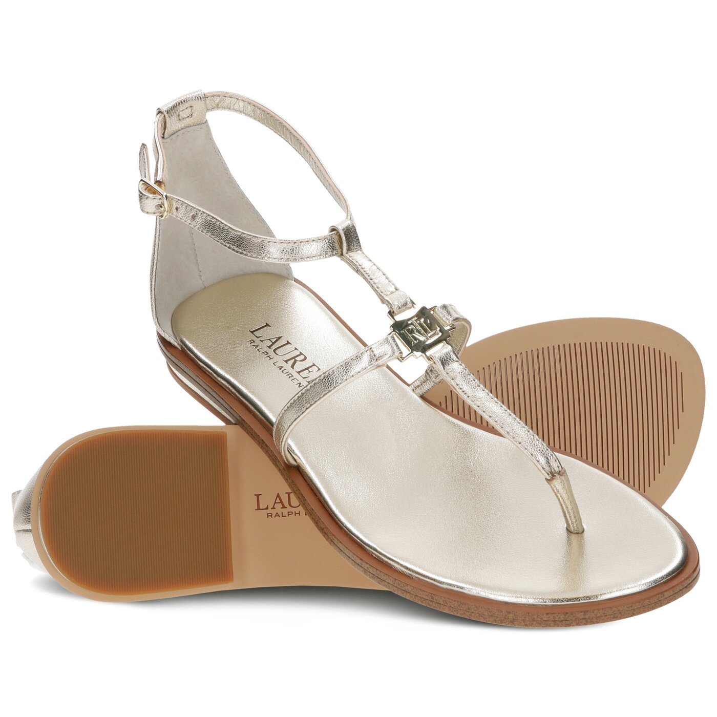 Damskie sandały LAUREN RALPH LAUREN NALAINE SANDALS CASUAL 802740039001 kolor srebrny