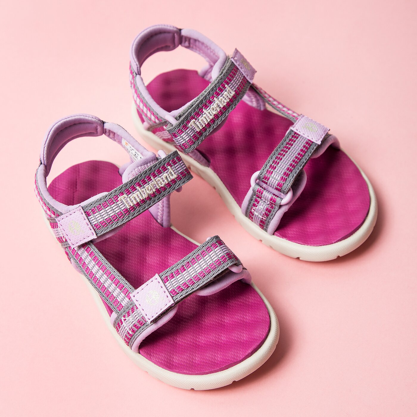 Dziecięce sandały / klapki TIMBERLAND PERKINS ROW WEBBING SNDL tb0a1pw7d561 kolor różowy