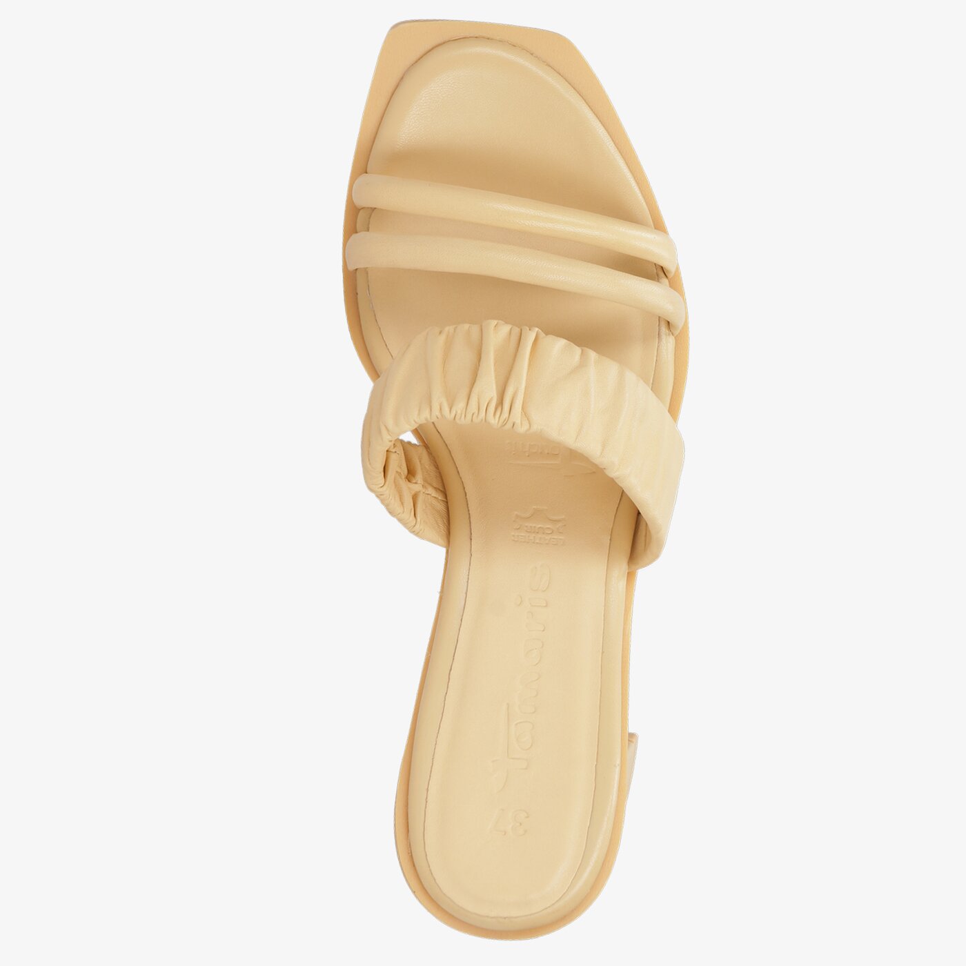 Damskie klapki TAMARIS SLIDES HEEL  2721028651 kolor żółty